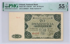 PRL, 20 zloty 15.07.1947, serie A