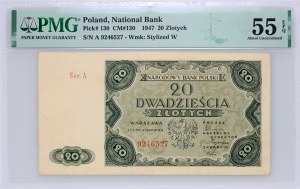 PRL, 20 zloty 15.07.1947, série A
