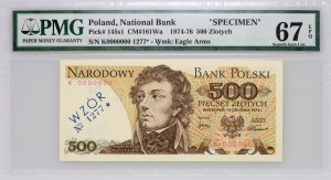 PRL, 500 zlotých 16.12.1974, MODEL, č. 1277, série K