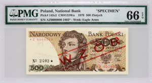 PRL, 500 zloty 1.06.1979, MODELLO, n. 2402, serie AZ