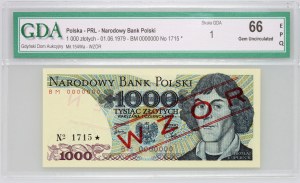 PRL, 1000 Zloty 1.06.1979, MODELL, Nr. 1715, Serie BM
