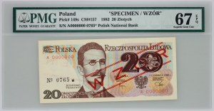PRL, 20 złotych 1.06.1982, WZÓR, No. 0765, seria A