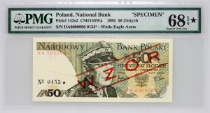 PRL, 50 zlotých 1.06.1982, MODEL, č. 0153, série DA