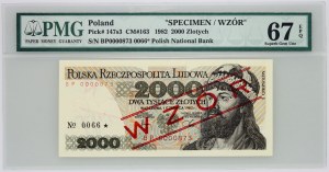 PRL, 2000 złotych 1.06.1982, WZÓR, No. 0066, seria BP