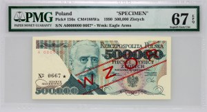 III RP, 500000 PLN 20.04.1990, MODÈLE, No. 0667 Série A