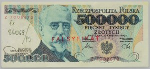 III RP, 500000 złotych 20.04.1990, seria Z, FALSYFIKAT