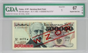 III RP, 500000 złotych 16.11.1993, WZÓR, No. 0179, seria A