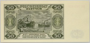 PRL, 50 złotych 1.07.1948, seria DU