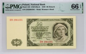 PRL, 50 złotych 1.07.1948, seria EM