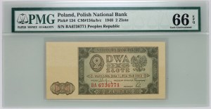 PRL, 2 zloty 1.07.1948, serie BA