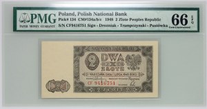 PRL, 2 zlotys 1.07.1948, série CF