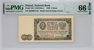 PRL, 2 zloty 1.07.1948, BS series