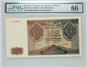 Generalna Gubernia, 100 złotych 1.08.1941, seria A