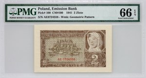 Governo generale, 2 zloty 1.08.1941, serie AE