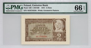 General Government, 2 zloty 1.08.1941, AE series