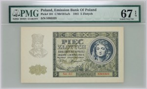 Všeobecná vláda, 5 zlotých 1.08.1941, séria AC