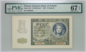 Gouvernement général, 5 zloty 1.08.1941, série AC