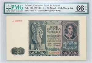 Allgemeine Regierung, 50 Zloty 1.08.1941, Serie A