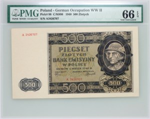 Gouvernement général, 500 zloty 1.03.1940, série A
