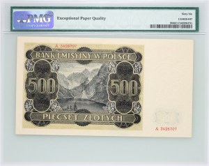 Amministrazione pubblica, 500 zloty 1.03.1940, serie A