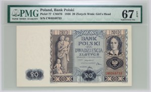 II RP, 20 zlotých 11.11.1936, séria CW