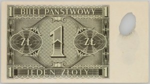 II RP, 1 Zloty 1.10.1938, Serie IL, PERFORATION, DRUCKFEHLER