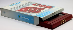 Leuchtturm, valigetta Lighthouse Numis, con cassetto e inserto per 12 scomparti quadrati