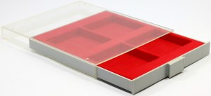Lindner, d-Box cassette with drawer and insert for four square compartments
