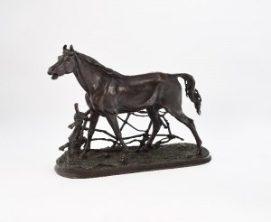 PIERRE JULES MENE (1810-1879), Koń w zagrodzie
