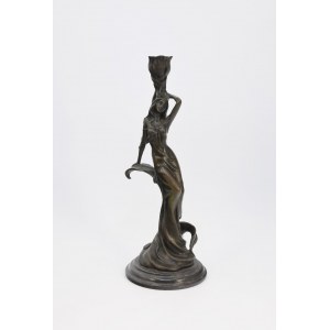 MAX MILO (1938-1976), Candle holder with figure of a young woman