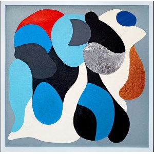 Drei Kunst, Quadratische Komposition II aus der Serie Vereinfachte Formen