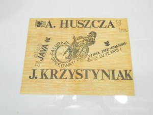 Plakat Huszcza Krzystyniak Zużel Finał IMP Gdańsk 1983 Java Falubaz