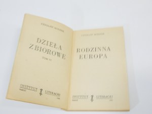 Family Europe Czeslaw Milosz Oficyna wydawnicza NSZ u WR second circulation