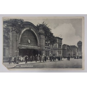 Postcard, Kattowitz O/S Katowice, Haupthbahnhof, Station