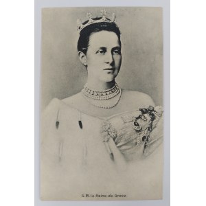 Pocztówka, S.M. la Reine de Grece
