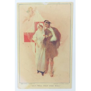 Patriotic postcard, All's well that ends well.