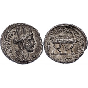 Roman Republic Denarius 67 BC (ND) M. Plaetorius Cestianus