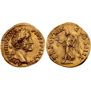 Roman Empire Antoninus Pius AV Aureus 155 - 156 AD