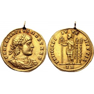 Roman Empire Delmatius AV Solidus 335 - 337 AD Becker's Counterfeit