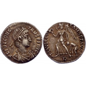 Roman Empire Constans AR Siliqua 347 AD Rome Extremely Rare