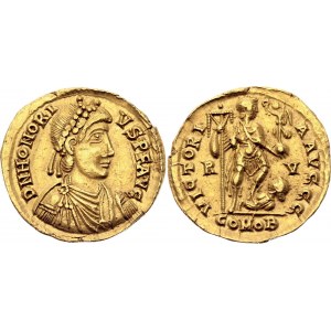 Roman Empire Honorius AV Solidus 402 - 423 AD Ravenna Mint