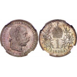 Austria 1 Corona 1898 NGC MS66 Top Pop