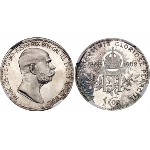 Austria 1 Corona 1908 NGC MS63 DPL