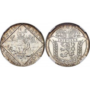 Czechoslovakia 4 Dukat 1928 (1973) Restrike NGC MS67