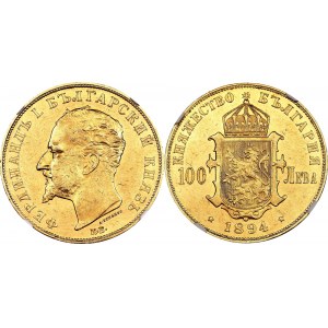 Bulgaria 100 Leva 1894 KB NGC MS60