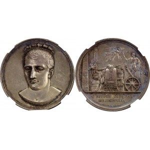 France Silver Medal Napoleon - Conquest of Egypt 1798 MDCCXCVIII NGC AU58