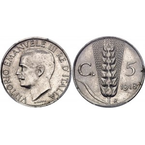 Italy 5 Centesimi 1918 R PROVA PCGS SP64
