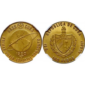 Cuba 100 Pesos 1980 NGC MS69