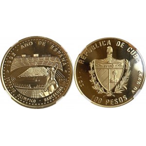 Cuba 100 Pesos 1991 NGC PF68 ULTRA CAMEO