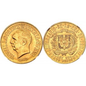Dominican Republic 30 Pesos 1955 NGC MS62